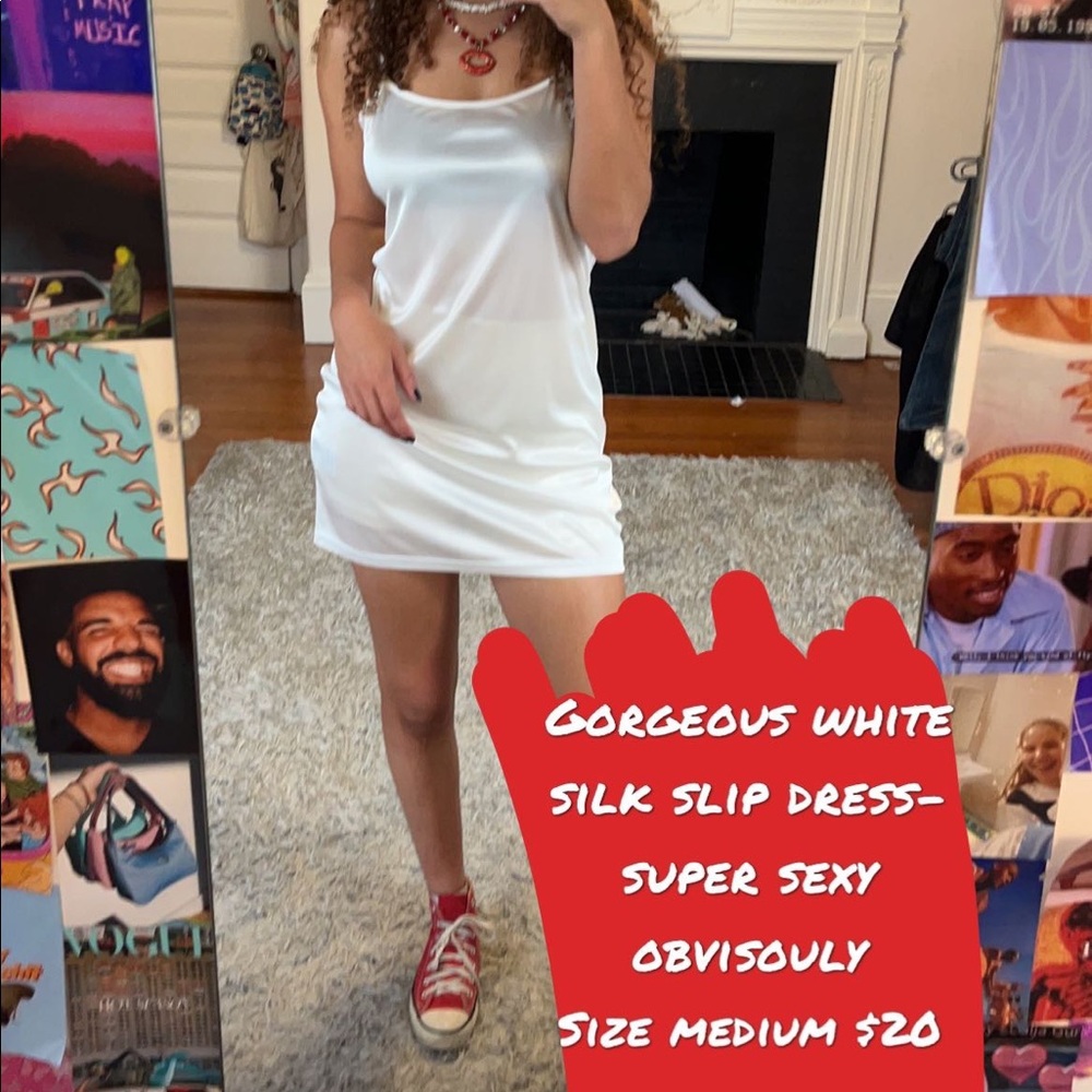 White slip dress